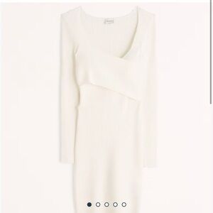 Abercrombie & Fitch Cream Soft Collection Wrap Dress Women’s Medium Tall